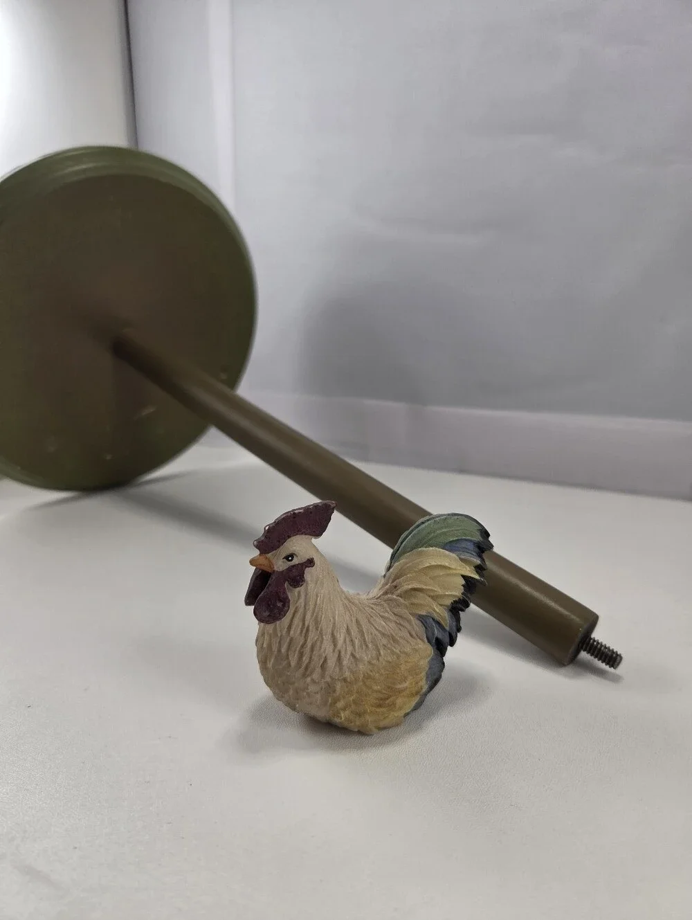 Vintage Jay Import Grumpy Rooster Rustic Paper Towel Holder Wood